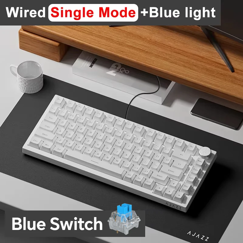 Ajazz AK820 /AK820PRO clavier mécanique de jeu 82 touches filaire Bluetooth 2.4GHz clavier de joueur sans fil joint personnalisé pour ordinateur portable