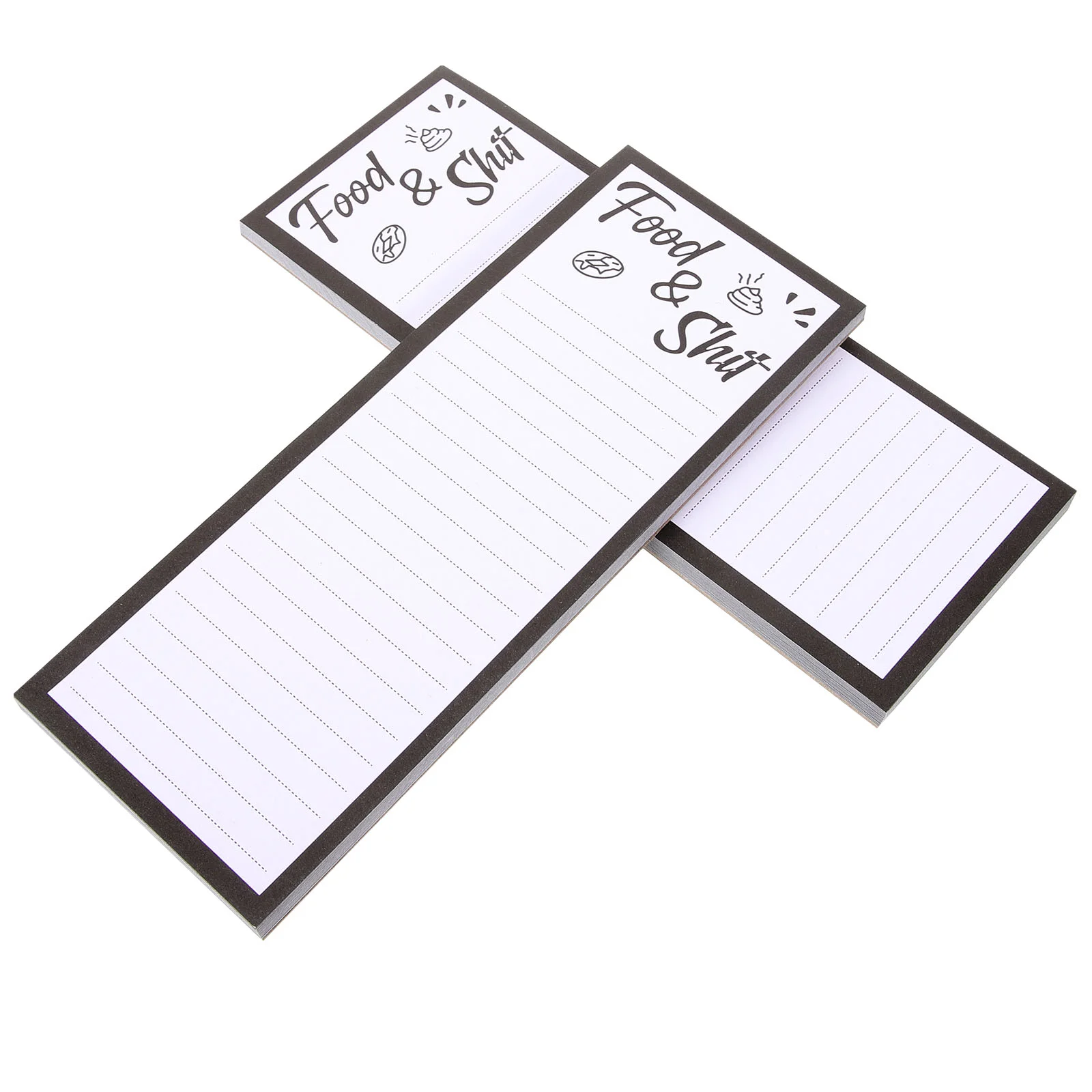 2 Pcs Groceries Office Refrigerator Paper Magnetic Shopping List Pad for Fridge