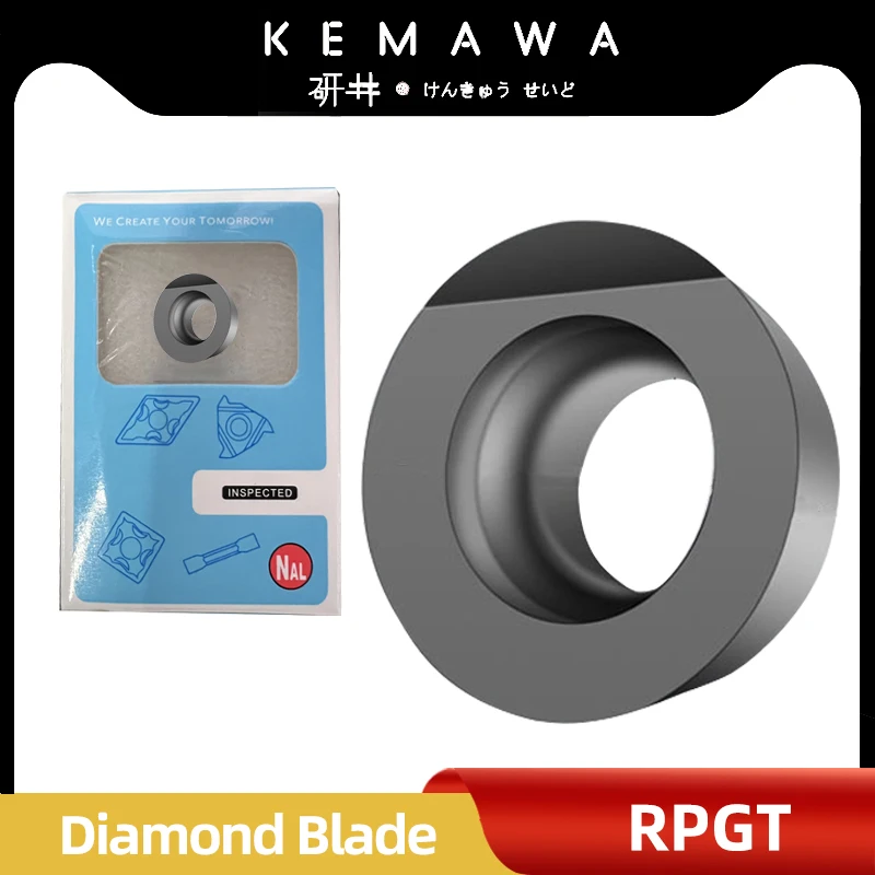 Kemawa Rpgt1003-R5 Muslimah Diamond Insert Rpgt1204Mo-R6 Pcd In Lega Di Alluminio End Mill Tool Cnc Carburo Cbn Tornio Tornio