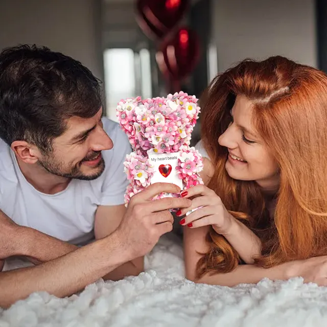 2025 Valentine's Day Gift Lifelike Foam Bear With Simulation Roses For Surprises 2025 Valentine's Day Gift Foam Bear A Ornament 5