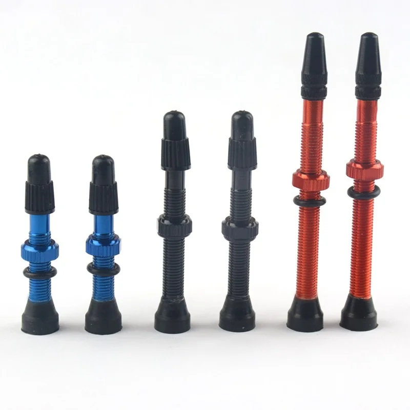 Enhanced Bicycle Tubeless Valve Stems with Integrated Core - 2 Pack, 60mm
