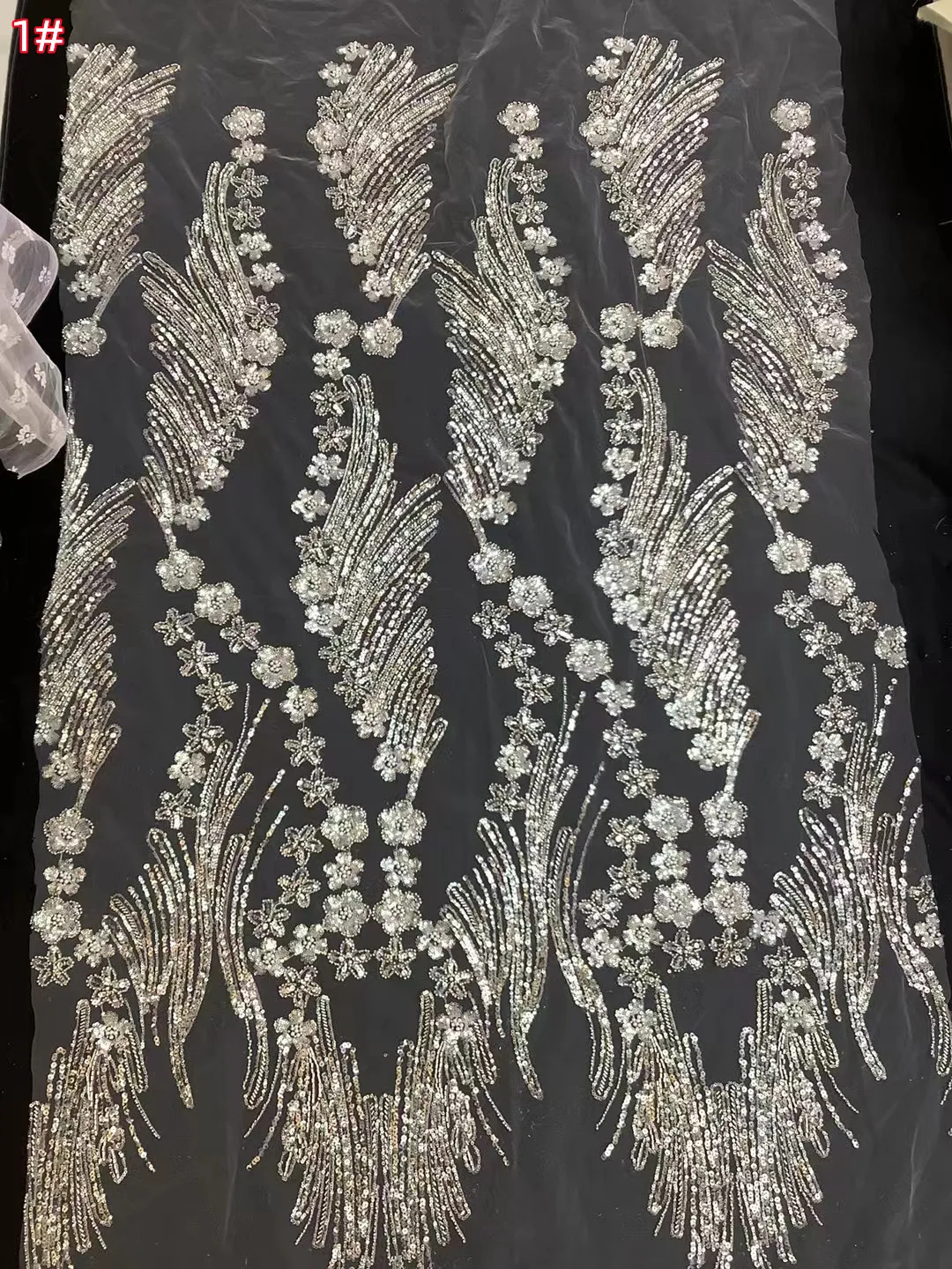 

Exquisite heavy industry white wedding dress series, French tulle lace, European and American luxury wedding lace
