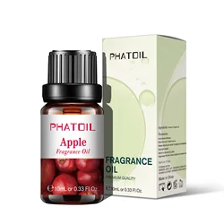Phatoil 10ml Fruit Fragrance Oil Collection: Mango, Strawberry, Coconut & More - 10ml (Apple)