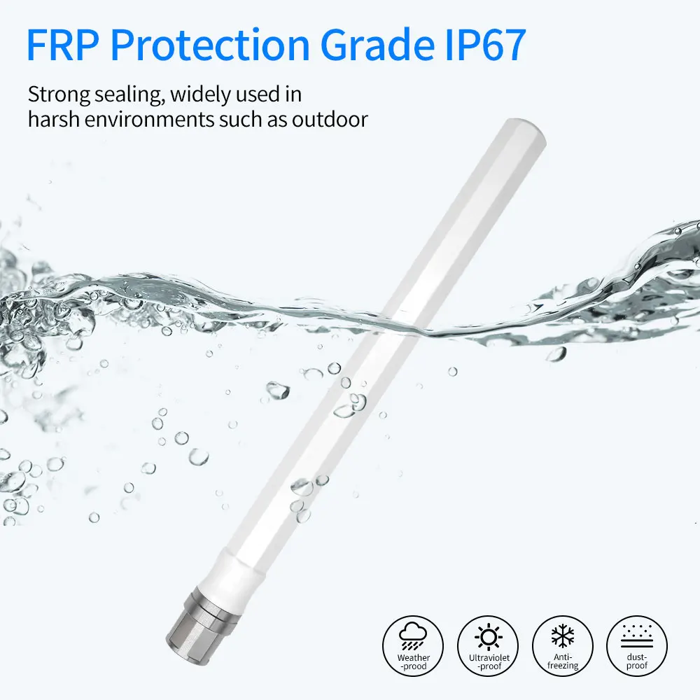 5G Helium Fiberglass Antenna High Gain 12dbi Omni 2.4G 5.8G Outdoor Waterproof Aerial Internet Wireless Receiver Gateway AP