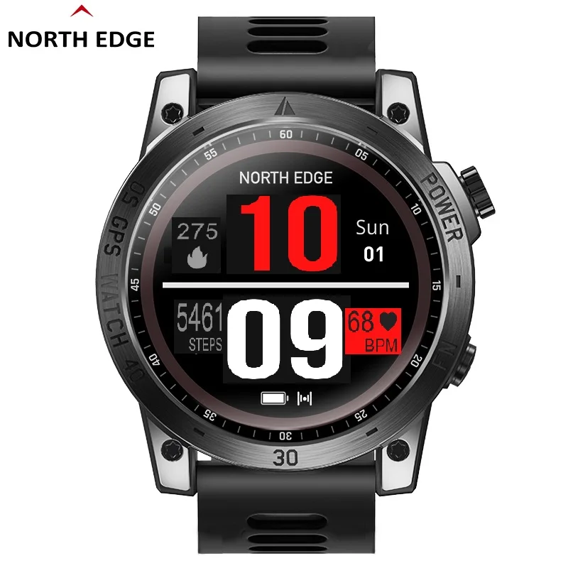 

NORTH EDGE GPS Watches Men Sport Smart Watch HD AMOLED Display 50M ATM Altimeter Barometer Compass Smartwatch for Men VS Zeblaze