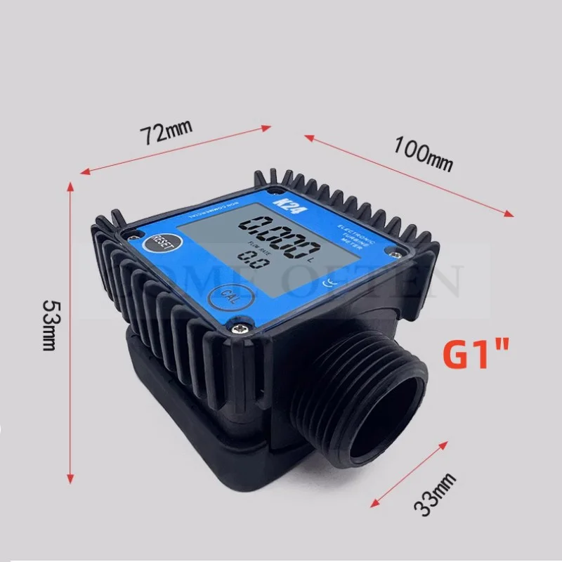 G1/4" G1" Micro Flow Digital Display Meter Gear Flow Meter Diesel Gasoline Oil Hydraulic Oil Soy Water 0.2-10L/min 10-100LPM