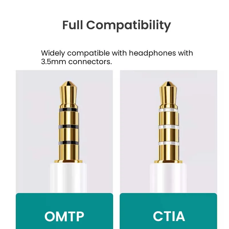 USB to 3.5mm audio jack adapter USB A to 3.5mm TRRS headset external stereo sound card