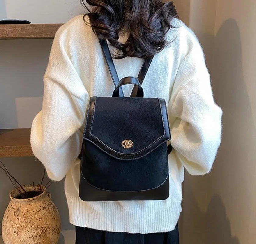 Women Korean Vintage High Quality Leather Travel Backpack Large Capacity Cross body Shoulder Bag School Bag Messenger Bags 4