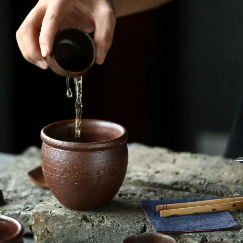 

Mr. Qing Old Rock Clay Retro Domestic Stoneware Tea Basin Writing-Brush Washer Washed Tea Basin Tea Ceremony Kung Fu Tea Utensil