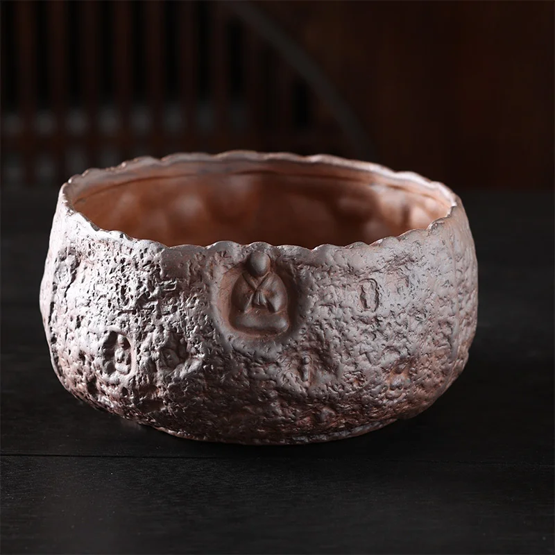 Coarse Pottery Tea Basin Handmade Meditation Small Cup Wash Washed Tea Residue Barrel Utensils