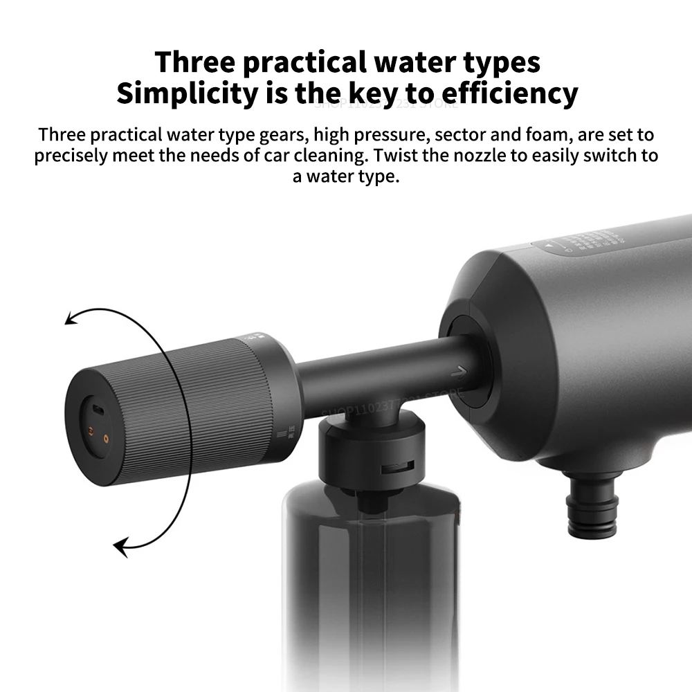 오리지널 신형 미지아 무선 세차기 2 160L/h 대용량 물 분사 효율적인 세척 고압 무선 클리닝 -CN