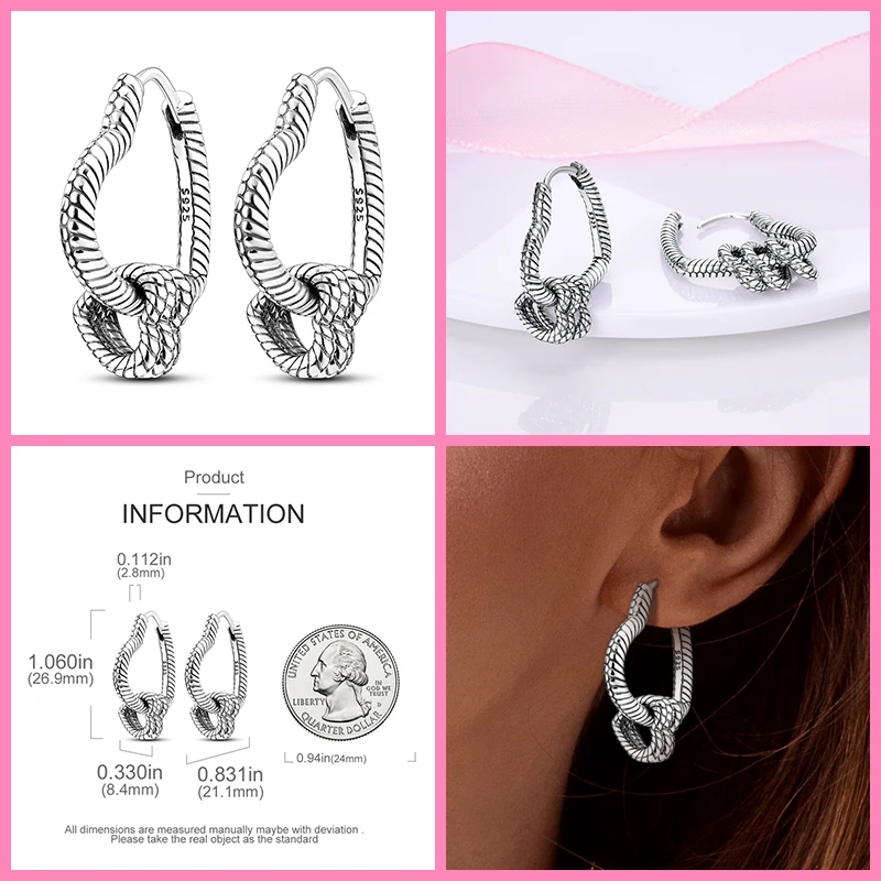 Pendientes de plata 2023 con forma de corazón para mujer, aretes colgantes de Color dorado y rosa, joyería de lujo con forma de Animal, regalo de aniversario, novedad de 925