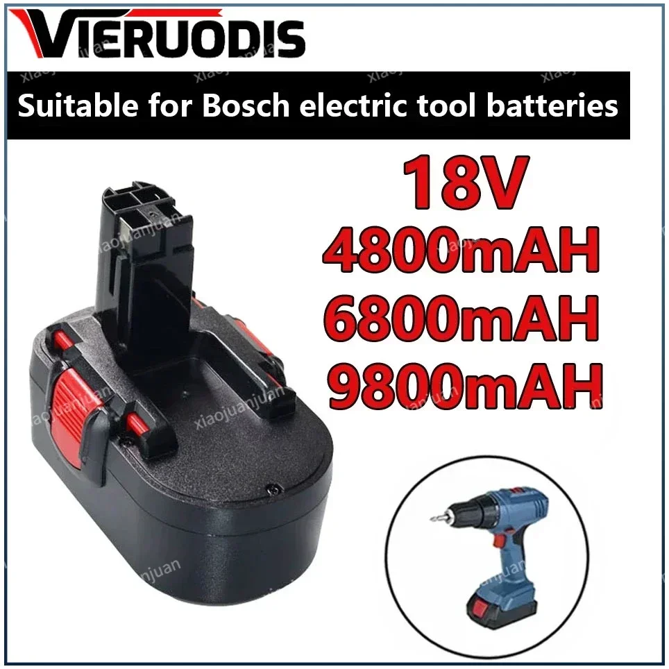 

4.8/6.8/9.8Ah 18V Remplacement Battery for Bosch BAT025 BAT026 BAT160 2607335277 2607335535 2607335735 PSR 18 VE-2 GSR