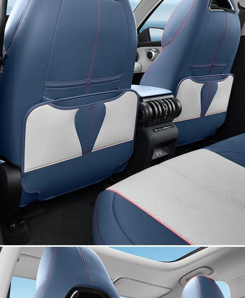 For BYD Yuan Plus Atto 3 2022-2025 Car Seat Back Anti Kick Protector Pad Leather Anti Dirty Protection Mat Interior Accessories