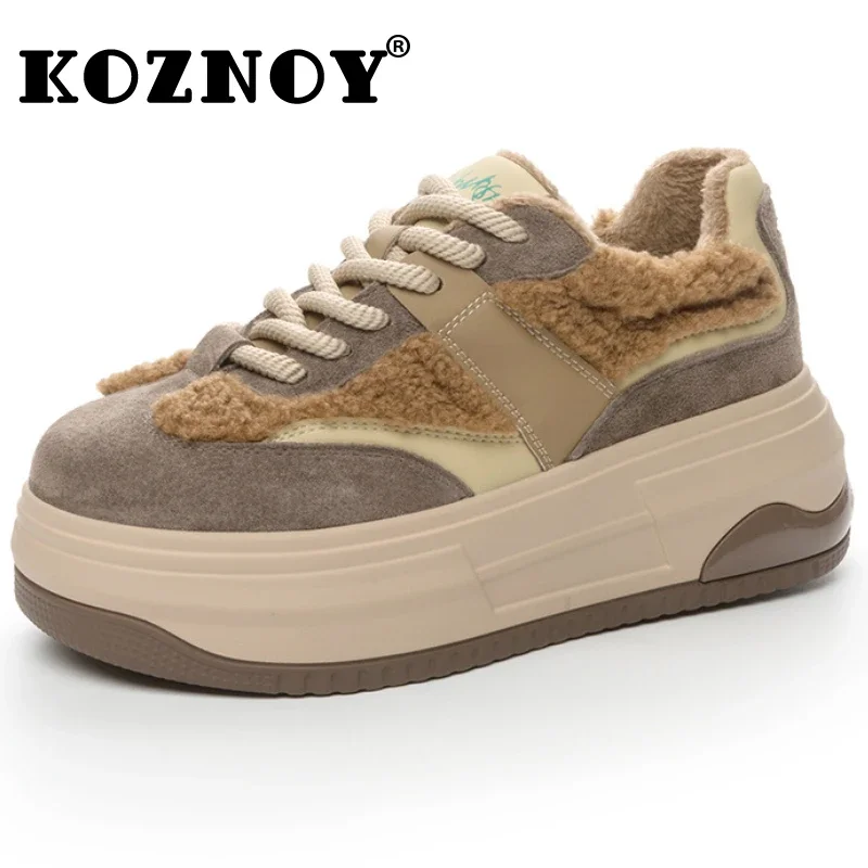 

Fujin 7cm Synthetic Genuine Leather Women Casual Platform Wedge Fashion Chunky Sneakers Spring Autumn Contoured Vulcanize Shoes