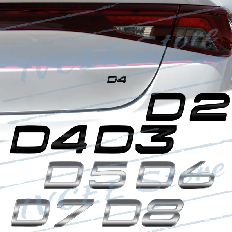 Accessori Auto Per Volvo D2 D3 D4 D5 D6 D7 D8 Lettera Xc90 Xc60 Xc70 Emblema In Metallo Portellone Posteriore Tronco Corpo Distintivo Adesivo