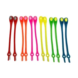 Waterproof Elastic No-Tie Silicone Shoelaces (Color mixing-12pcs)
