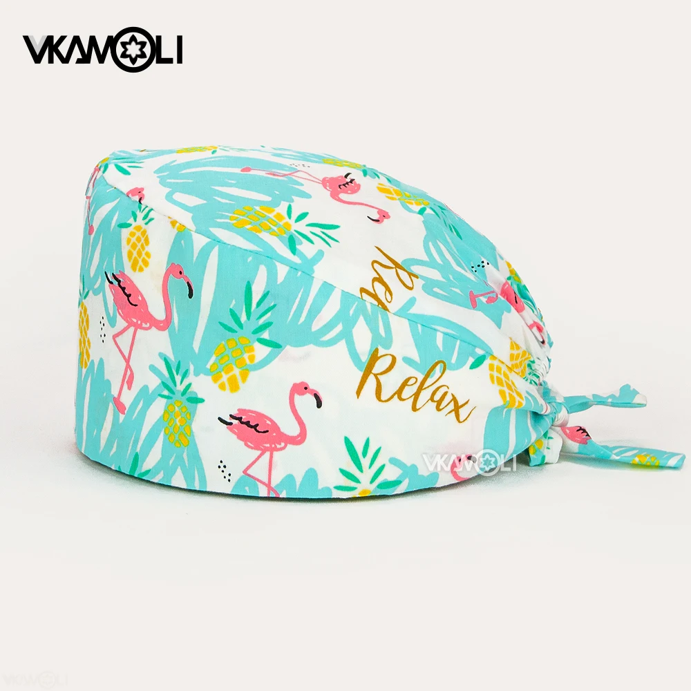 scrubs caps Pet shop hats Cleaning cap prices cotton High Quality pet grooming nursing work hats