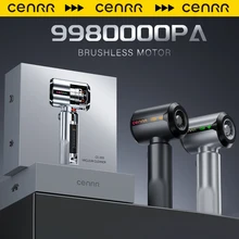 CENRR 신형 무선 미니 강력 휴대용 차량용 진공청소기 LED 전원 디스플레이 선물용 램프 에어건 7500mAh