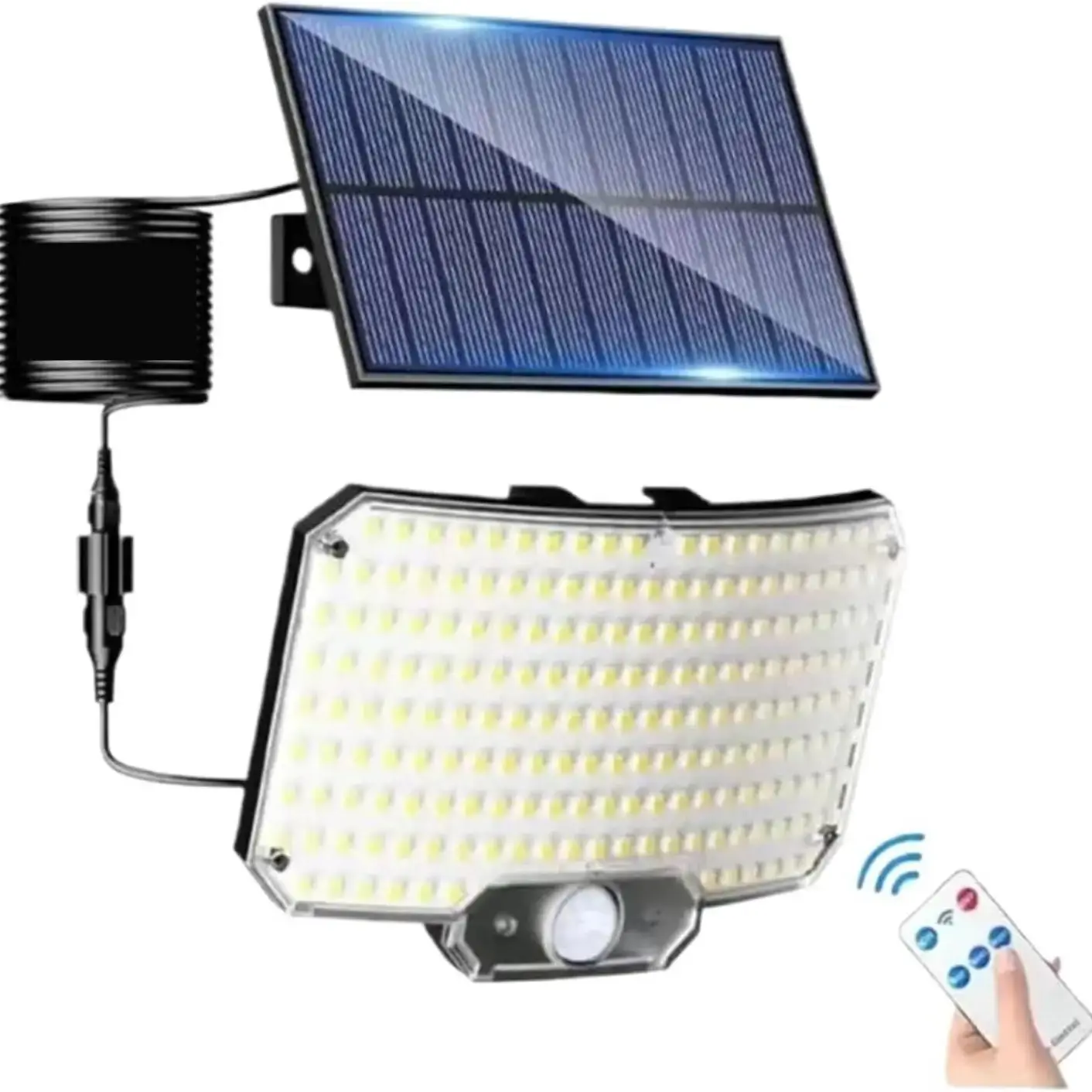 Outdoor Solar Powered Motion Sensor Flood Lights - Waterproof Security Spotlights for Porch and Patio, 268 LED