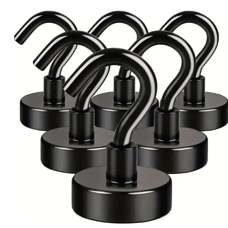 Magnetic Hooks 6Pcs 15 Lbs (Approx 7Kg) Indoor Hangings for Kitchens Workplaces Offices and Garages