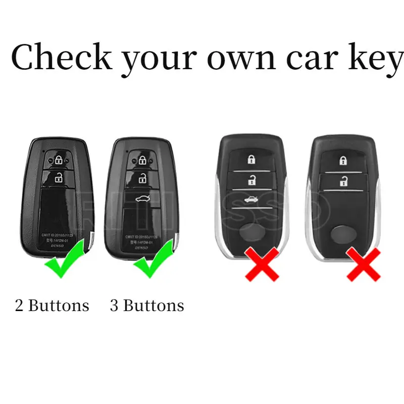 Key Case Cover Key Case Car Key Shell Car Key Case Protector Soft TPU Key Shell Cover Auto Accessories For Toyota Prius Camry Corolla C-HR CHR RAV4 Prado