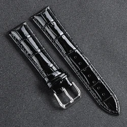 Vintage Cowhide Leather Watchband - Sport Waterproof Bracelet Accessories - 21mm (Black)