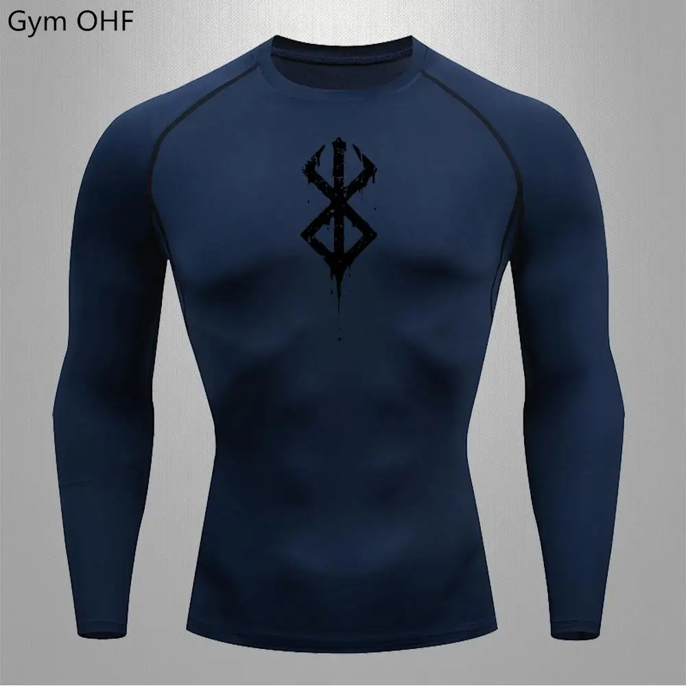 Berserk Anime Quick Dry Men's Compression T-Shirt - Summer Short Sleeve Sports Top