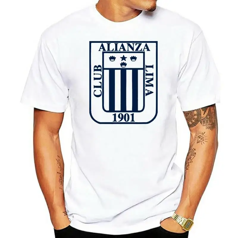 Camiseta de fútbol para hombre y mujer, camisa de fútbol, color negro, Perú, ALIANZA, LIMA