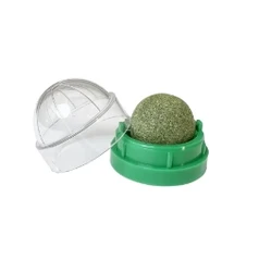 Natural Catnip Scratch Post & Wall Ball Toy for Cats - Therapeutic & Healthy Pet Play Accessory (A- green)