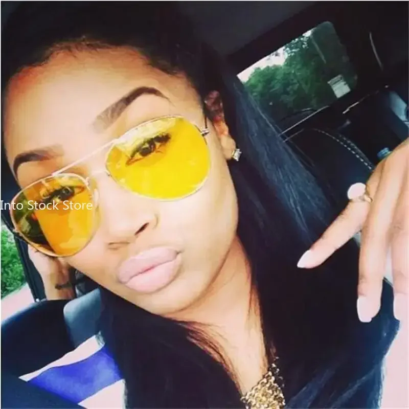 Pilot Yellow Sunglasses Women Day Night Vision Glasses Classic Brand Designer Male Sun Glasses for Driving Clear Lens Glasses 4
