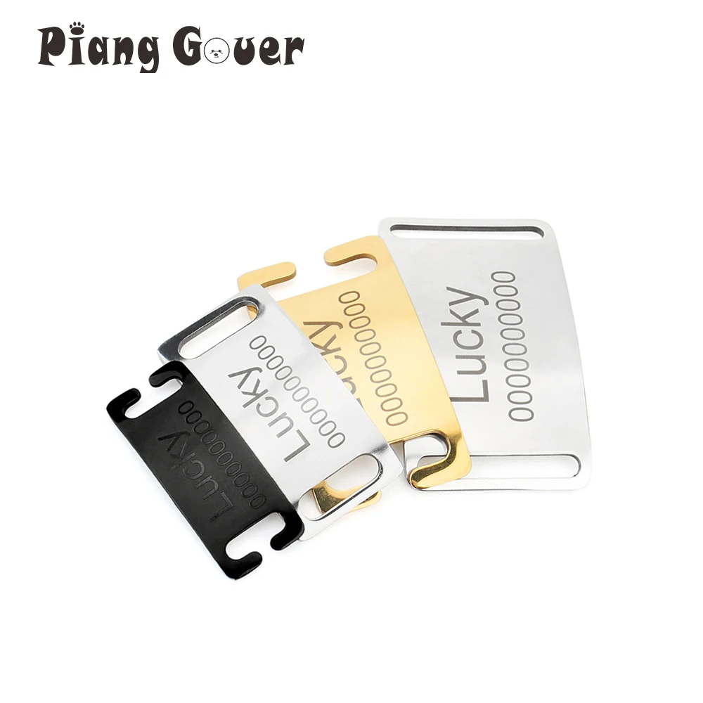Curved Personalized Name Cat Dog Collar Accessories Anti-lost ID Tag Custom Pet Collar Nameplate Engraving Pet ID Tags Pet Collar Dog Collar Tags Pet ID Medal Pendant