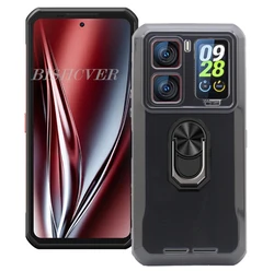Enhanced Product Title: Universal 6.8 Back Ring Holder Bracket Phone Case - TPU Soft Silicone Cover for Case & Holder (Black TPU C Black)