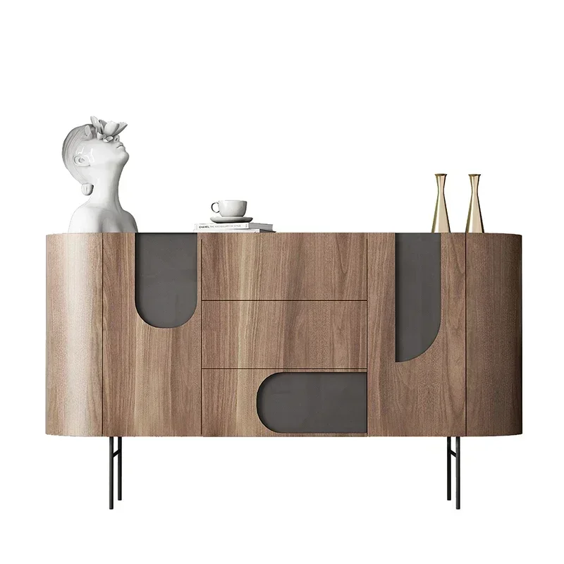 Kitchen Sideboard Dining et Cabinet with 3 Drawers, Floor Storage Cabinet with Wooden Console Table