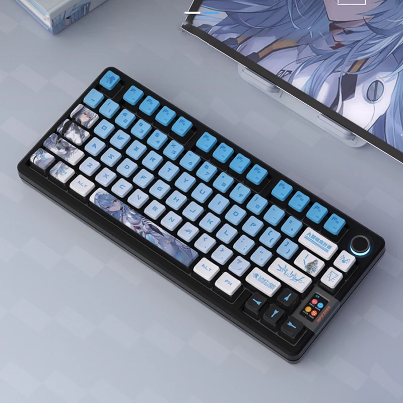 Desenhos Animados Anime Keycap Keycap Translúcido Retroiluminado Oem Pbt Dye Sub Pudim Eva Rainy75 Sugar65 Hi75 Hi8 - Imagem 2
