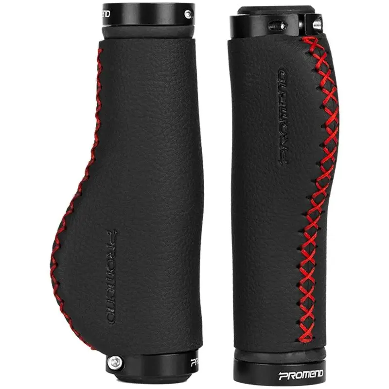 

2024 New 202g Leather Bicycle Grips MTB Road Bike Aluminiu Grip End bar Fixed Bike Bar ends Parts Cycling Handlebar Anti skid PD