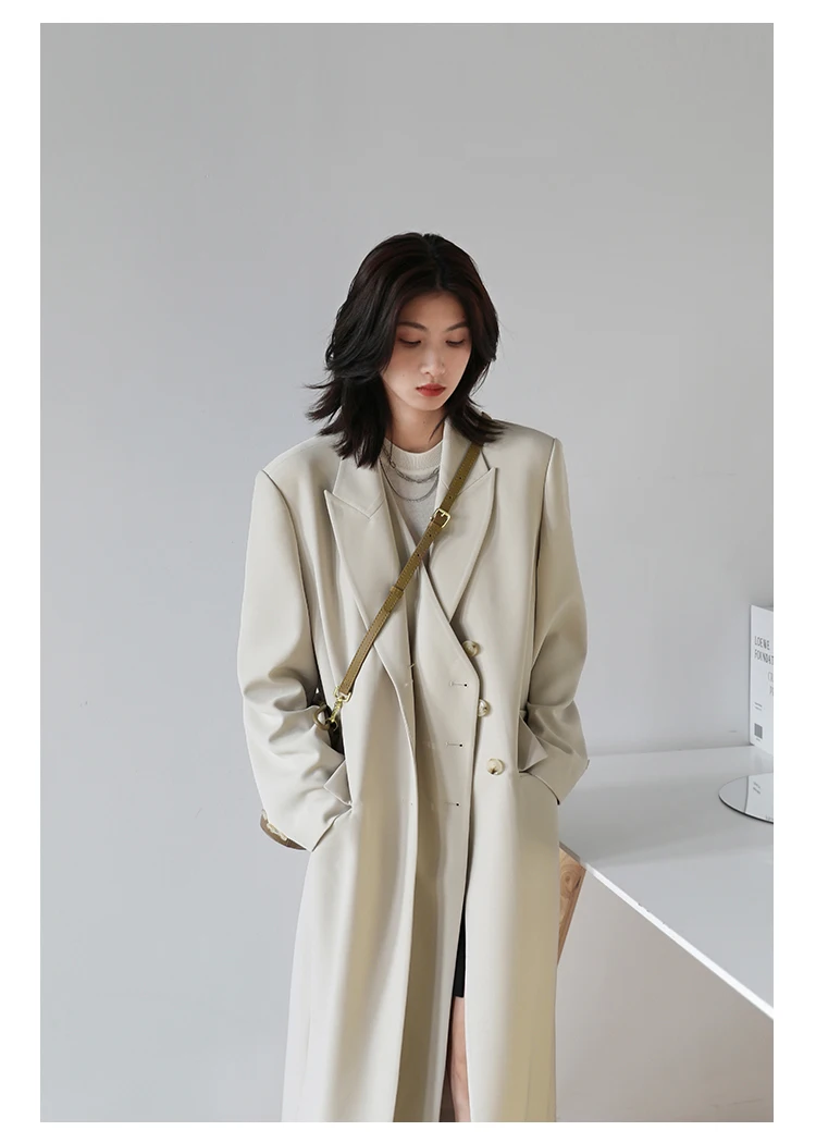 lightweight puffer jacket Spring/Autumn Women Trench Coat Elegant Blazer Coat Women Long Trench Jacket Windbreaker Casaco Abrigo Fashion Casual Overcoat down puffer coat