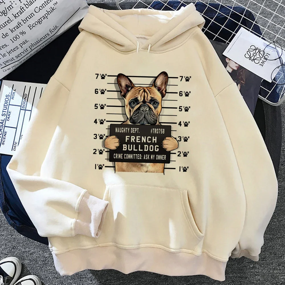 French Bulldog hoodies women vintage y2k aesthetic anime graphic sweatshirts women graphic clothing