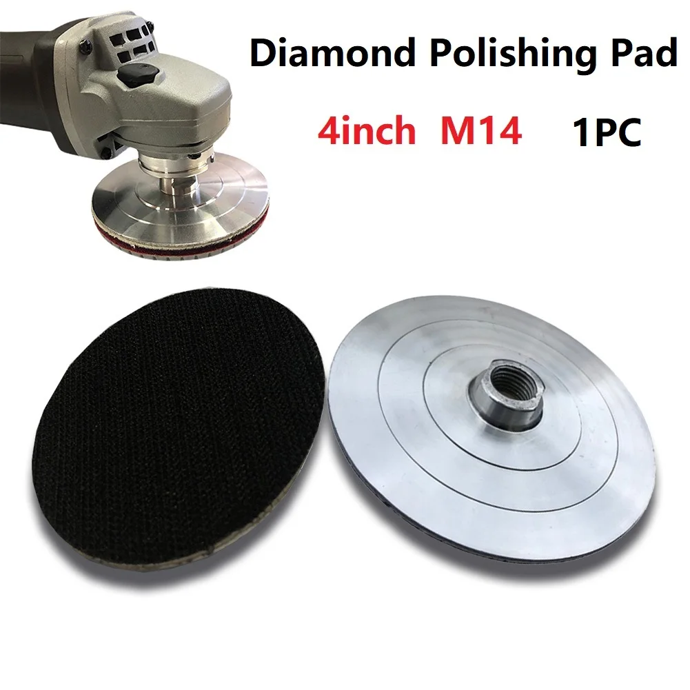 

1PC 4inch Backer Pad For Diamond Polishing Pad Aluminum Base Backing Holder M14 Grinding Machine Tools Accessories