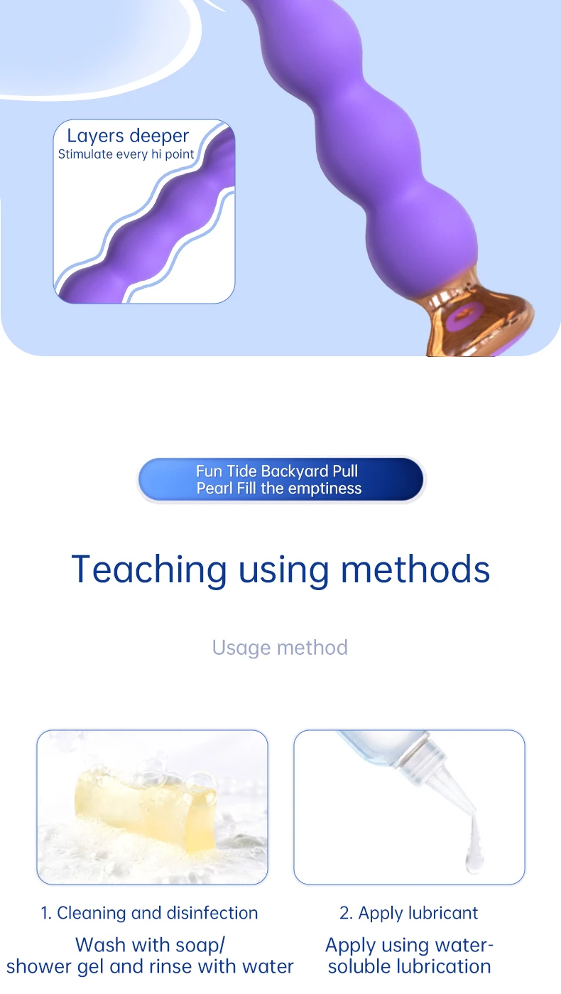 Vibratore perle anali butt plug massaggiatore prostatico_voghion.com