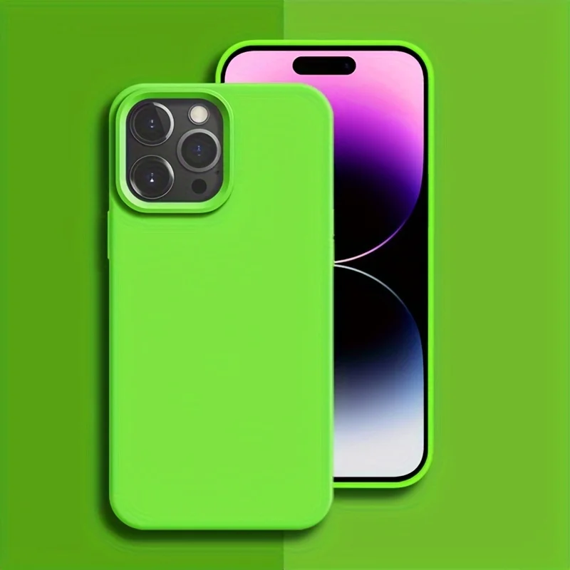 Premium Silicone Protective Case - Durable Solid Color Cover with Fall & Collision Protection