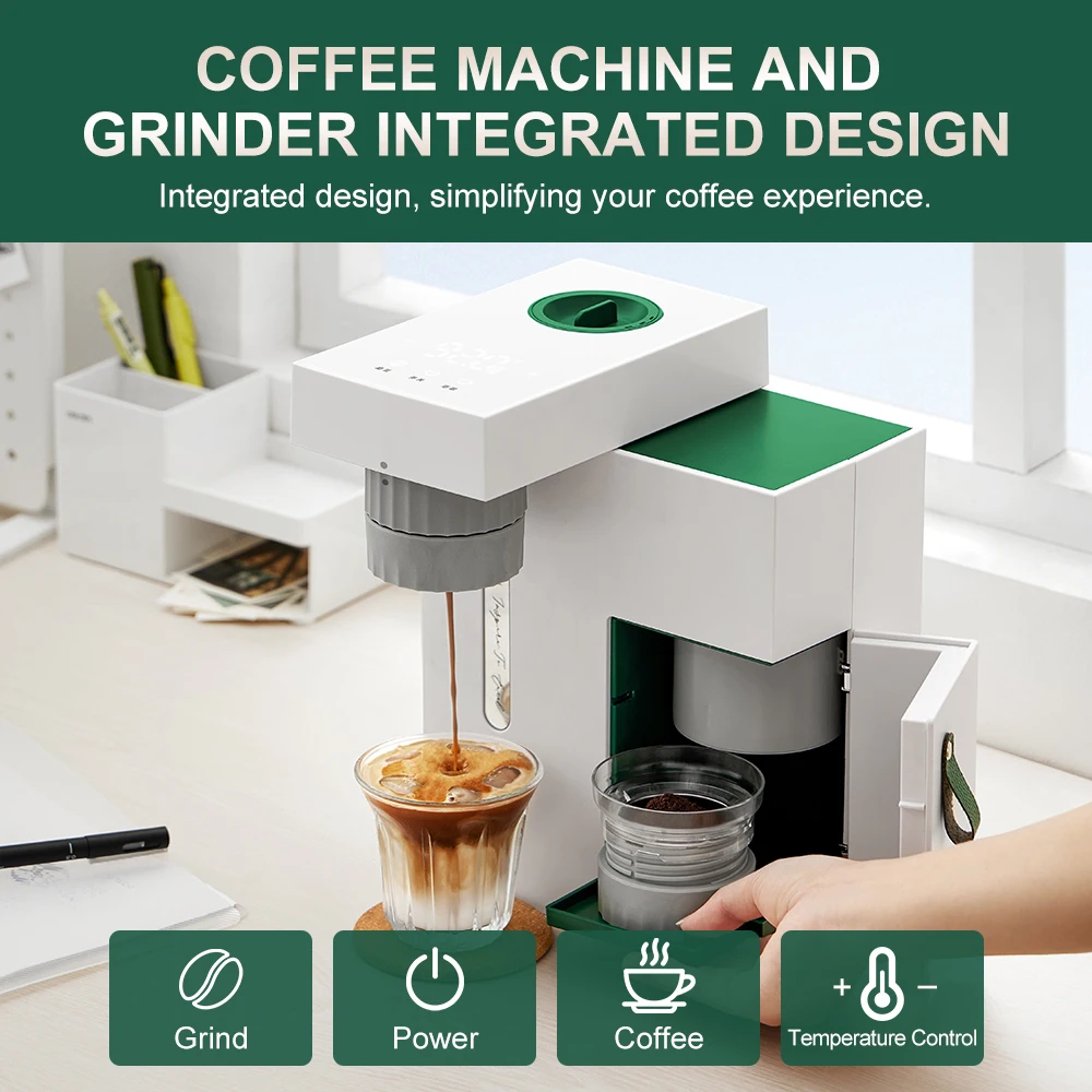 ماكينة قهوة فاخرة طحن وتحضير