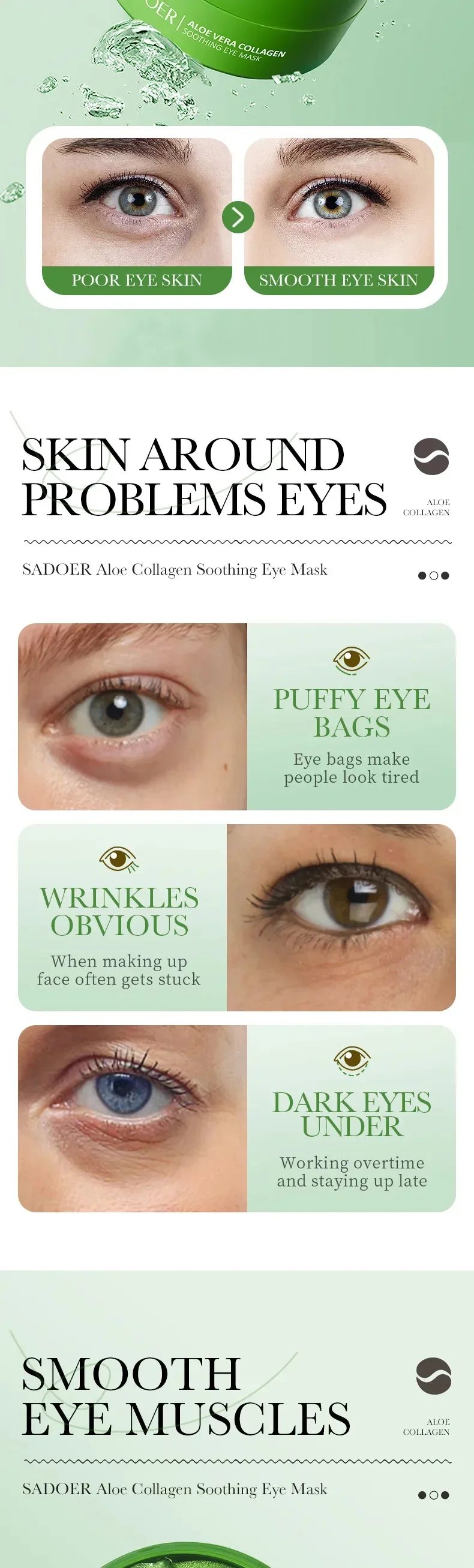 S610d2322bbd443e49b359c9797794ddd3 60PCS Eye Masks Bamboo Charcoal Eye Patches Anti Wrinkles Anti Aging Lift Remove Dark Circles Collagen Under Eye Skin Care