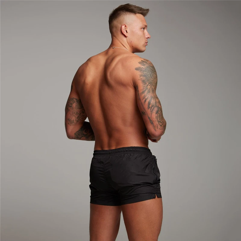 Men's Sports Running Fitness Casual Three-quarter Pants Summer Breathable Quick Dry Shorts Gym Bodybuilding Muscle Sweatpants 2