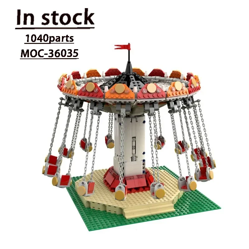 

MOC-36035 Electric Rotating Amusement Park Assembly Splicing Building Block Model 1040 Building Block Parts Kids BirthdayToyGift