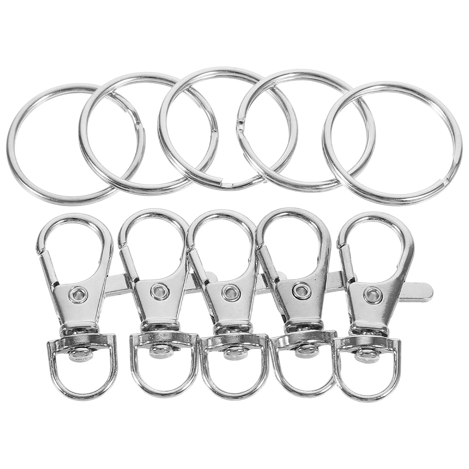 

Lobster Keychain Metal Ring Buckle Replacement 50 Piece Set Handbags Case for Backpack Hammocks