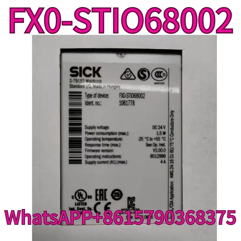 

The brand new FX0-STIO68002 1061778 safety relay comes with a one-year warranty and can be shipped quickly