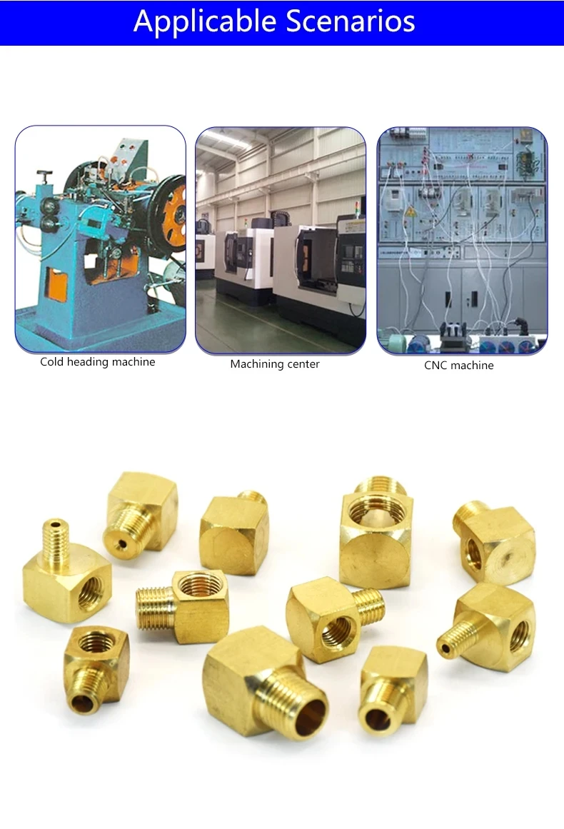 Quadratisches Kupfer-Winkelölrohr, Nylonschlauch, Verbindungsgewinde M8 x 1 für Bearbeitungszentrum, CNC-Maschine, Schmierpumpe, Ölablassanschluss – Detail 3
