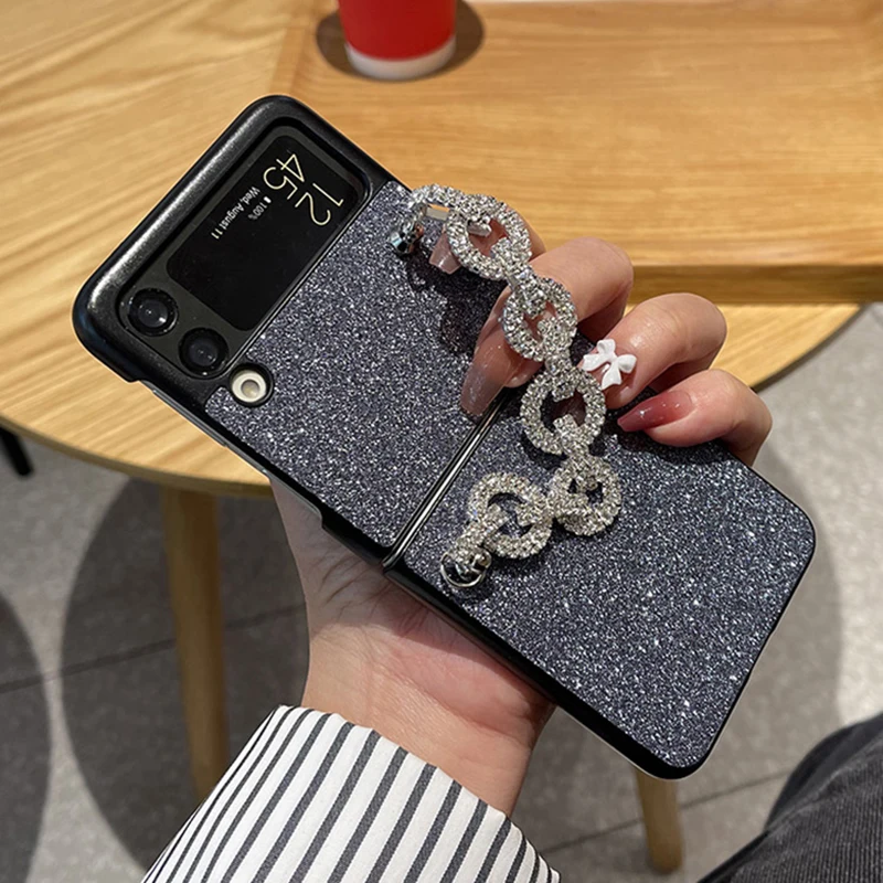 DIY z flip4-Samsung用ラインストーンブレスレット,Galaxy用
