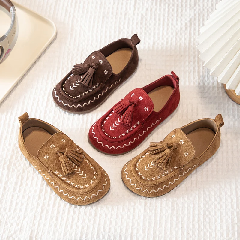 Soft Sole Moccasins Girls Autumn School Loafers
